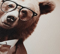 Truman The Old Timey Bear Textured Print