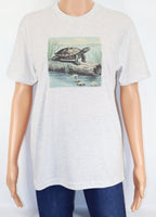 Turtle On A Log On The Lake Light Granite T-Shirt