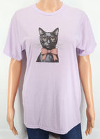 Victoria The Precious Black Cat Pastel Purple T-Shirt