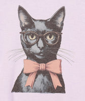 Victoria The Precious Black Cat Pastel Purple T-Shirt