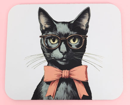 TwoAcreTees.com Victoria The Precious Black Cat Mouse Pad