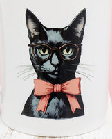 Victoria The Precious Black Cat Black Handle Mug