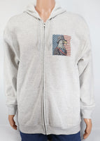 Victory The Steadfast Bald Eagle Ash Gray Zipper Hoodie