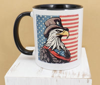 Victory The Steadfast Bald Eagle Black Handle Mug