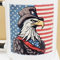 Victory The Steadfast Bald Eagle Black Handle Mug