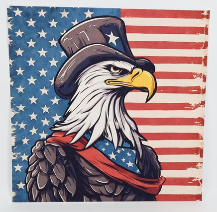 TwoAcreTees.com Victory The Steadfast Bald Eagle Textured Print