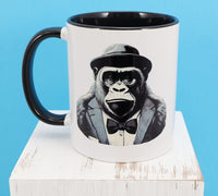 Vincent The Prestigious Gorilla Black Handle Mug