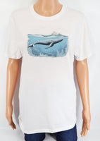 Whale Swimming In The Ocean Crisp White T-Shirt