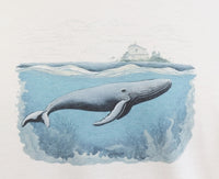 Whale Swimming In The Ocean Crisp White Long Sleeve Shirt