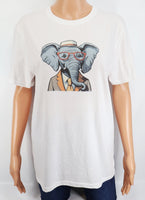 Wilbur The Fashionable Elephant Crisp White T-Shirt