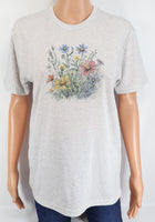 Yellow, Pink And Blue Wildflowers Light Granite T-Shirt