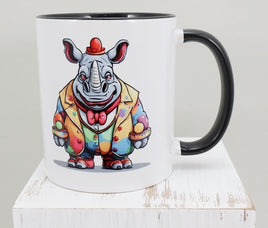 Winston The Scary Clown Rhino Black Handle Mug