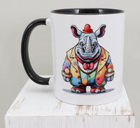 Winston The Scary Clown Rhino Black Handle Mug