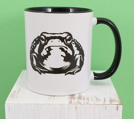 Dash The Sassy Desert Rain Frog Black Handle Mug