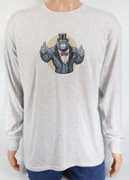 Horace The Friendly Gorilla Ash Gray Long Sleeve Shirt