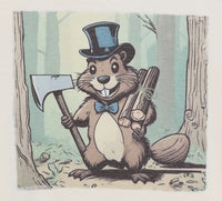 Flynn The Wood Chopping Beaver Vanilla Cream T-Shirt