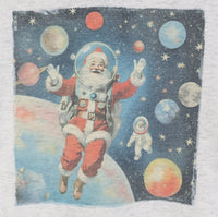 Astronaut Santa Claus And Baby Santa Light Granite T-Shirt