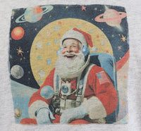 Astronaut Santa Claus In Outer Space Ash Gray Long Sleeve Shirt