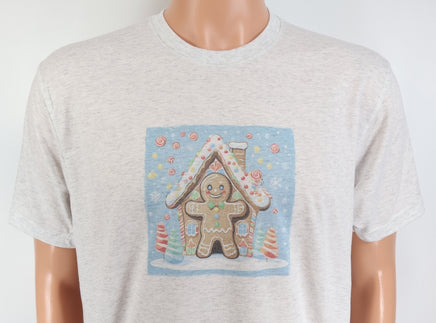 Nutmeg The Festive Gingerbread Man Light Granite T-Shirt