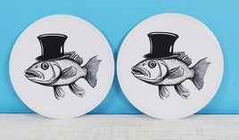 Bernard The Spruced Up Fish Sticker Pair